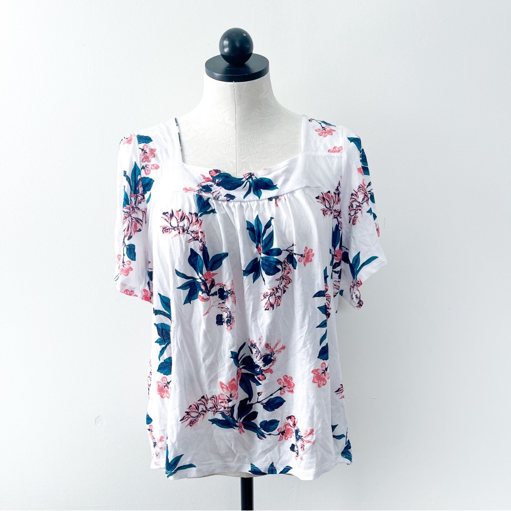 Lucky Brand square neck floral top